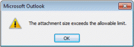 getting attachment size exceeds the limit outlook for mac