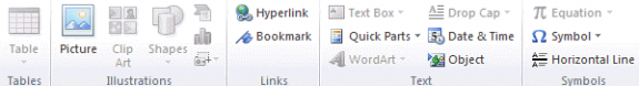 outlook insert table disabled