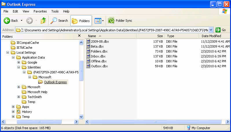 outlook express 6 for windows 7