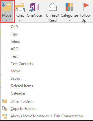 using outlook for mac cant move email into gmail saved folder