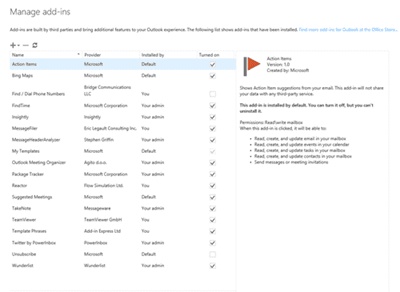 office 365 outlook add ins