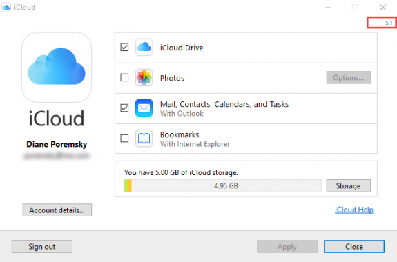 cannot install icloud on windows 10