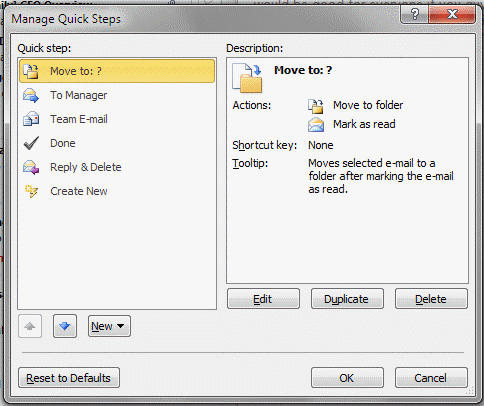 outlook quick steps shared mailbox